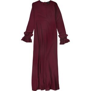 Verona Collection Womens Ruffle-Sleeve Maxi Dress, Purple, NWT